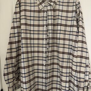 Plaid Button-Up Shirt